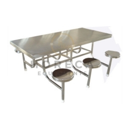 Dining Table with Fixed Stool